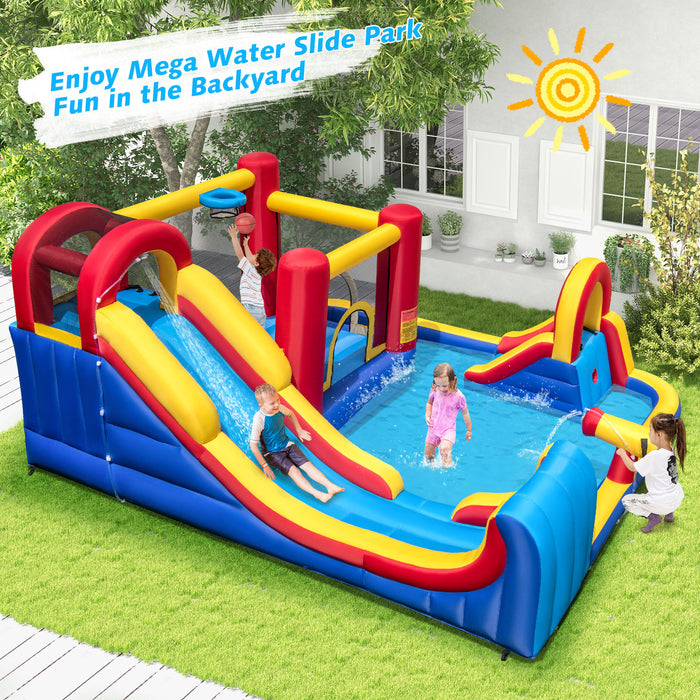 Inflatable Water Slide Kids Water Park with Double Slides
