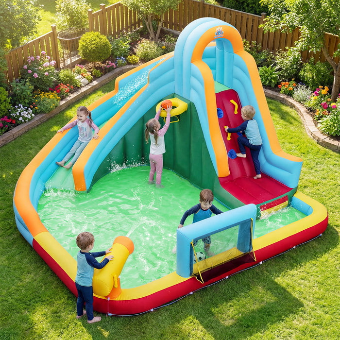 Inflatable Water Slide with 680W Blower for Kids Aged 3-