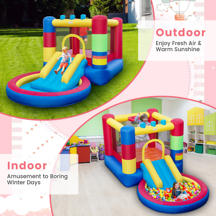 Inflatable Kids Bounce Castle with Slide and 50 Ocean Balls