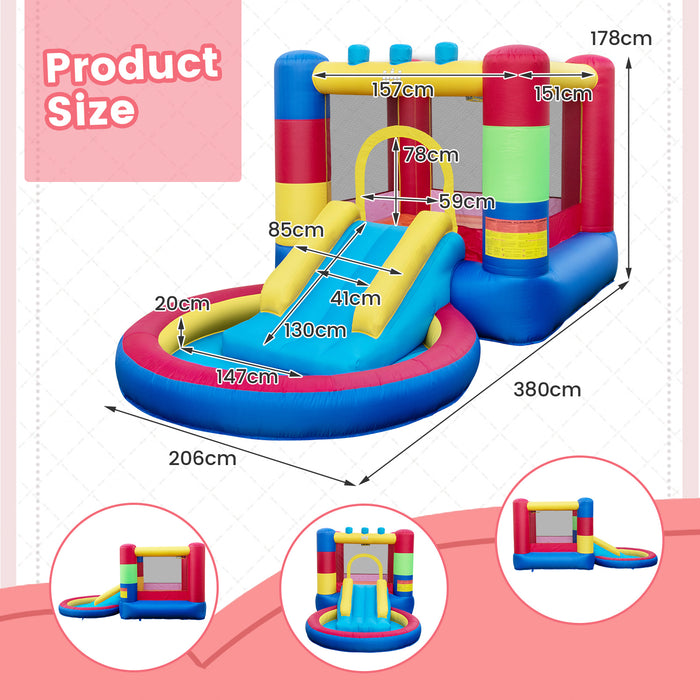 Inflatable Kids Bounce Castle with Slide and 50 Ocean Balls