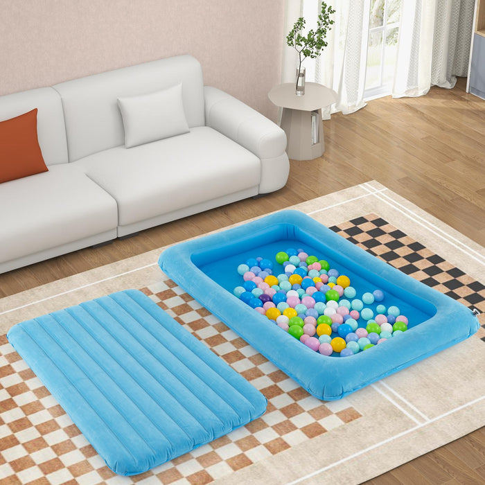 Inflatable Toddler Travel Bed with Electric Pump and Raised Bed Rails-