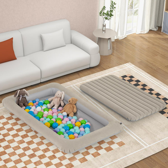 Inflatable Toddler Travel Bed with Electric Pump and Raised Bed Rails-