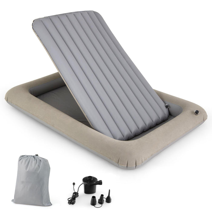 Inflatable Toddler Travel Bed with Electric Pump and Raised Bed Rails-