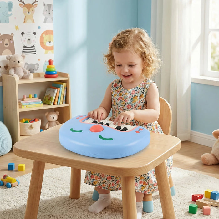 13-Key Kids Piano Keyboard Interactive Toy Digital Piano with Smiling Face-