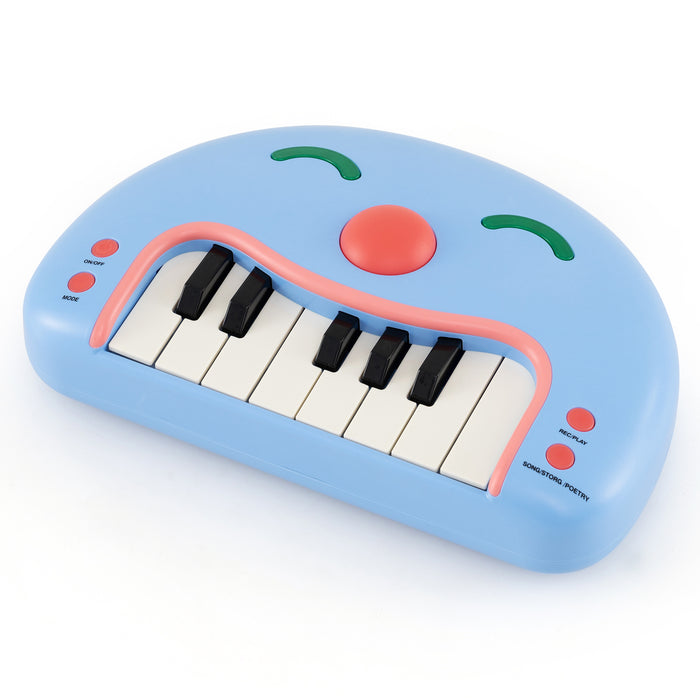 13-Key Kids Piano Keyboard Interactive Toy Digital Piano with Smiling Face-