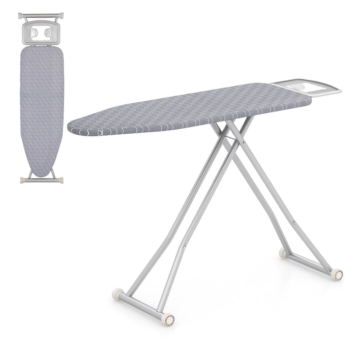 Ironing Board with Iron Rest and Removable Silver-coated Cover-