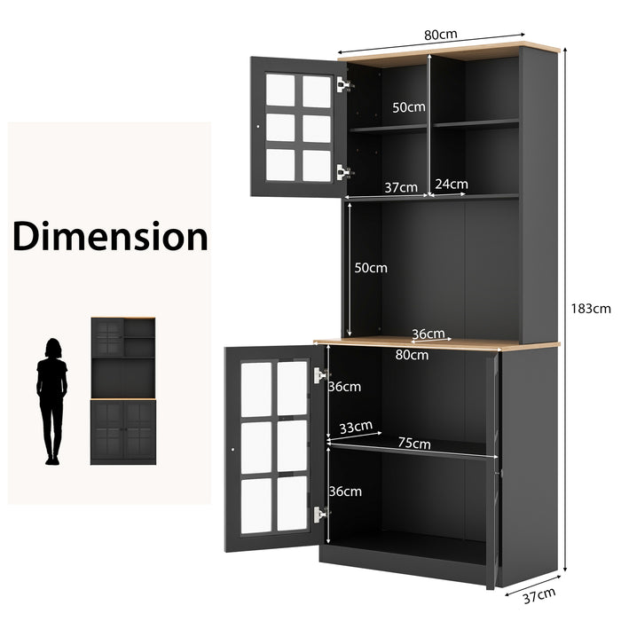 183 cm Kitchen Buffet Sideboard with Hutch-