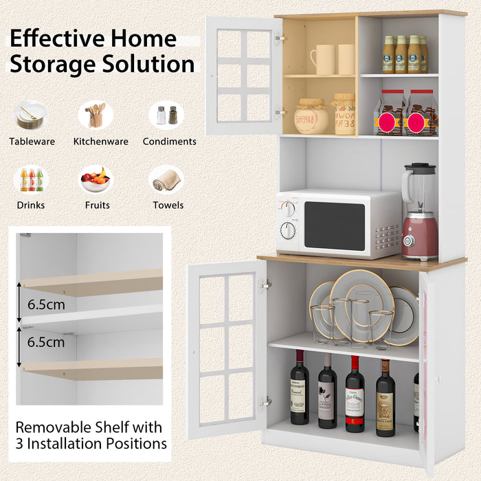 183 cm Kitchen Buffet Sideboard with Hutch-