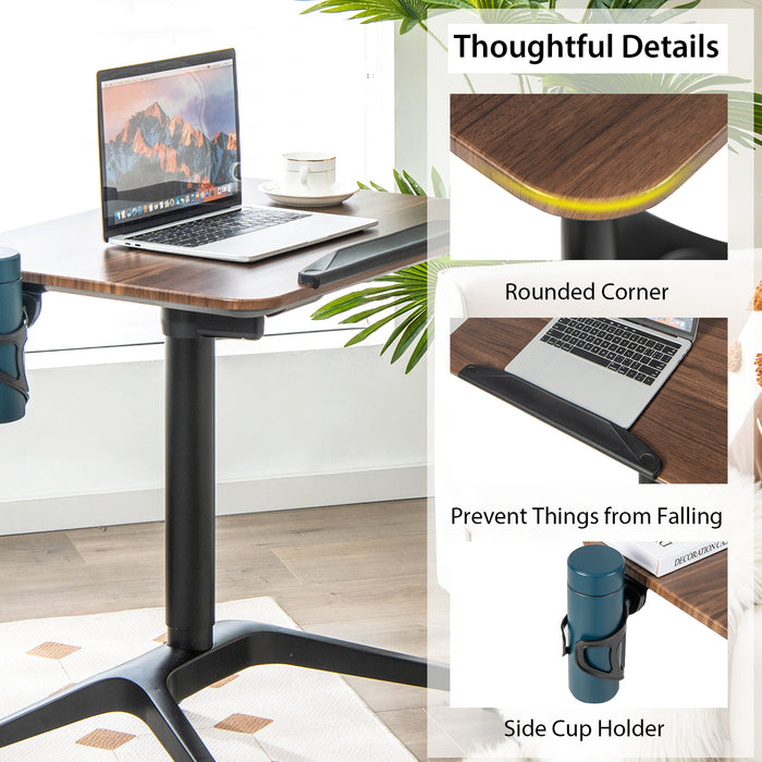 Mobile Height Adjustable Standing Desk-