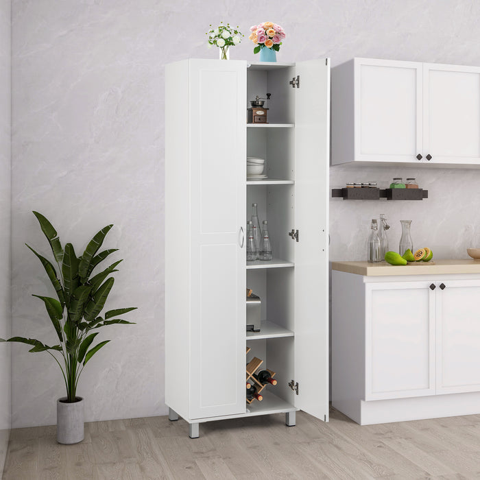 187cm Tall Kitchen Cupboard with Adjustable Shelves-