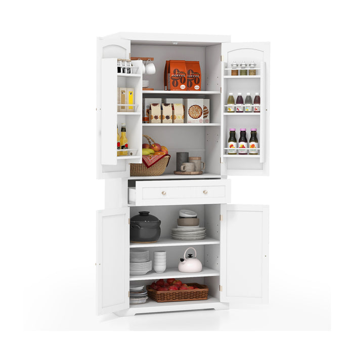 183 cm Freestanding Kitchen Pantry Cabinet-