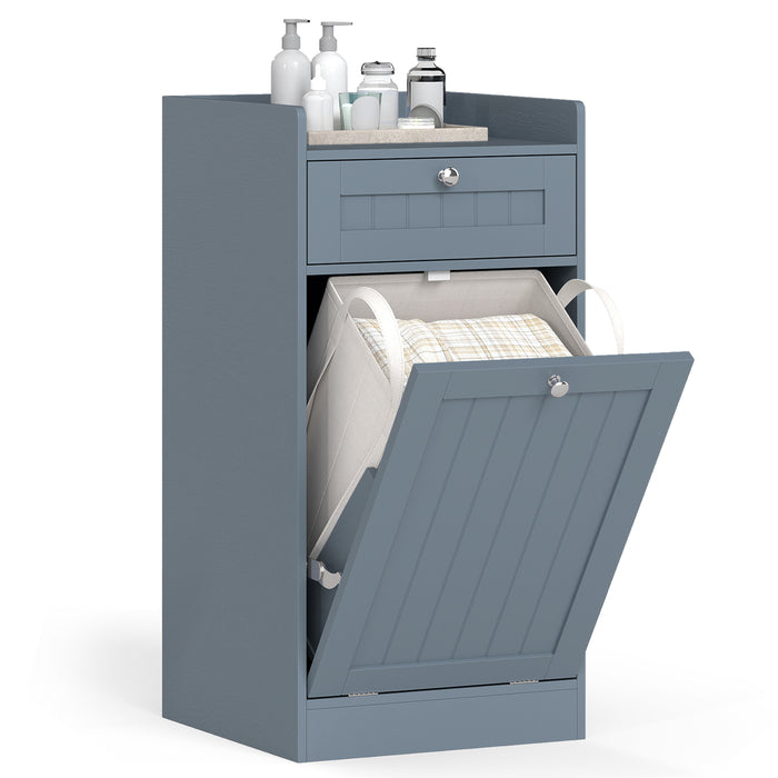 Bathroom Storage Cabinet with Drawer and Removable Hamper-