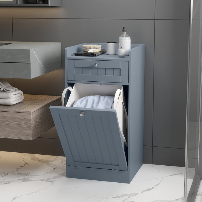 Bathroom Storage Cabinet with Drawer and Removable Hamper-
