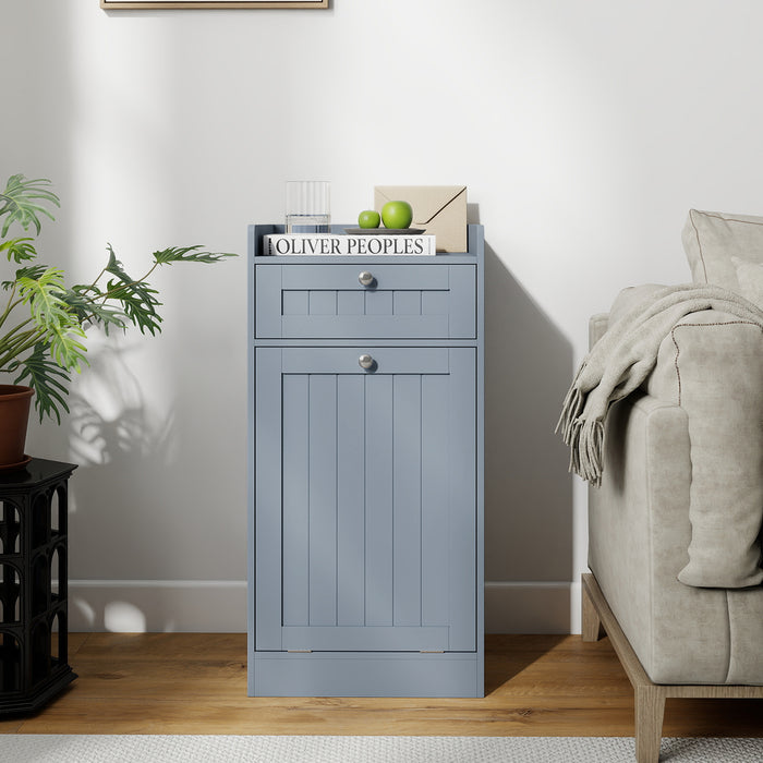 Bathroom Storage Cabinet with Drawer and Removable Hamper-