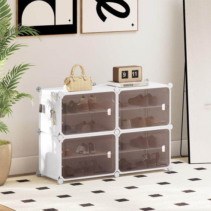 6 Tier Shoe Storage Cabinet with Removable Shelves