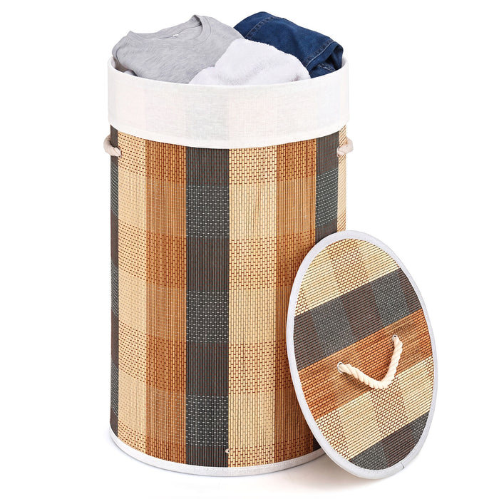 50 L 3-handle Laundry Hamper with Removable and Machine-Washable Liner for Blankets-