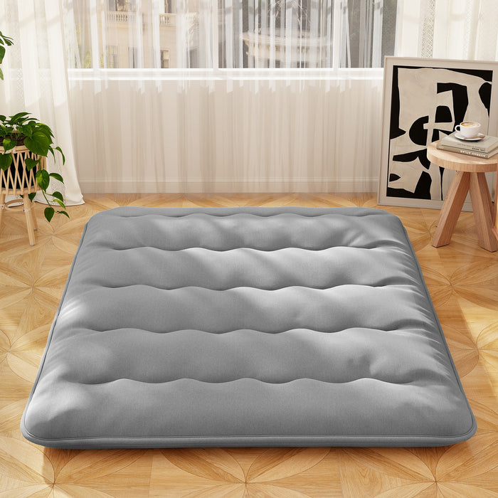 Japanese Floor Mattress with Washable Cover and Carry Bag-Rainbow-