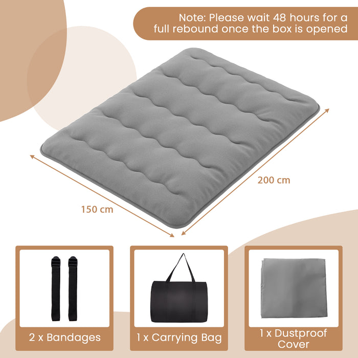 Japanese Floor Mattress with Washable Cover and Carry Bag-Rainbow-