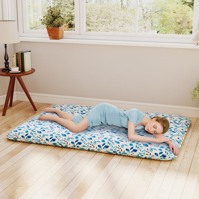 Japanese Floor Mattress with Washable Cover and Carry Bag-Rainbow-