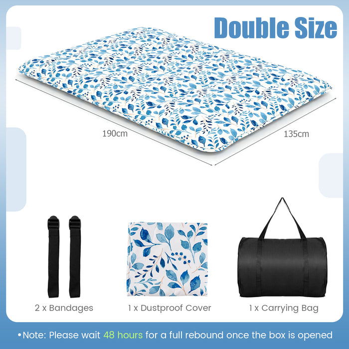 Japanese Floor Mattress with Washable Cover and Carry Bag-Rainbow-