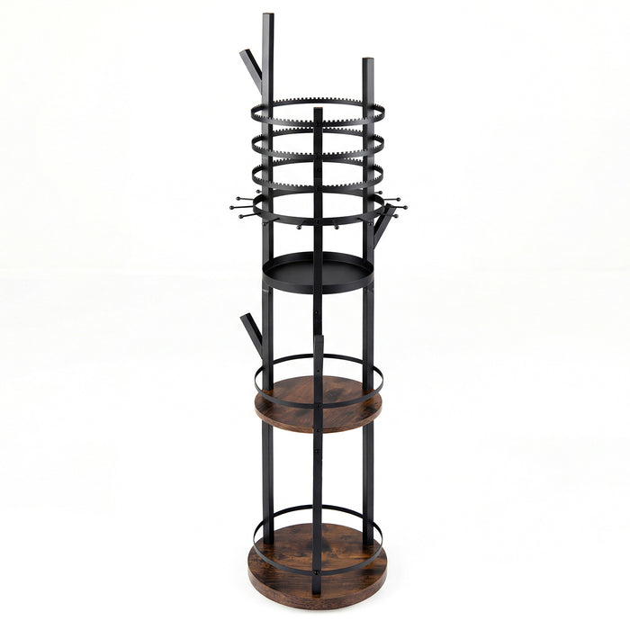 Jewelry Organizer Stand 360° Rotating Floor Jewelry Storage Rack Free Standing Jewelry Display Tower-
