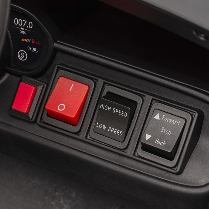 AIYAPLAY Kids Electric Ride on Police Car with Remote Control, Music, Horn, Siren Flashing Lights for 3-5 Years Old, Multicolour