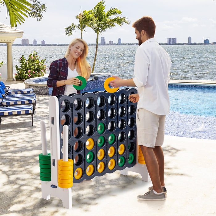 Jumbo 4-to-Score Giant Game Set with 42 Jumbo Rings and Quick-