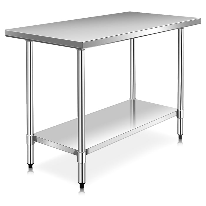 Height Adjustable Kitchen Table with Adjustable Feet - Multifunction Dining Table with Shelf - Ideal for Varying Height Requirements