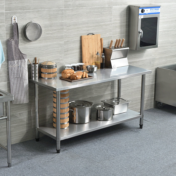 Height Adjustable Kitchen Table with Adjustable Feet - Multifunction Dining Table with Shelf - Ideal for Varying Height Requirements