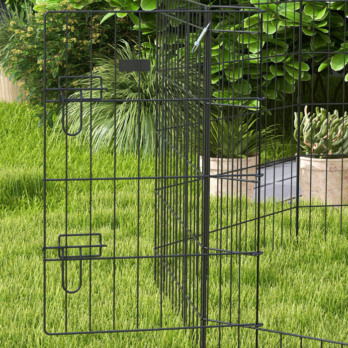 8 Panel DIY Dog Pen with Easy Access Door - Ideal for Dogs & Small Animals, Safe Indoor/Outdoor Enclosure - 61cm Height for Pet Security and Play Area