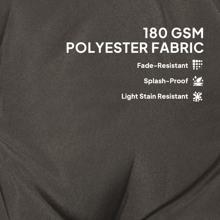 Outsunny Set of Four Padded Garden Seat Cushions - Charcoal Grey