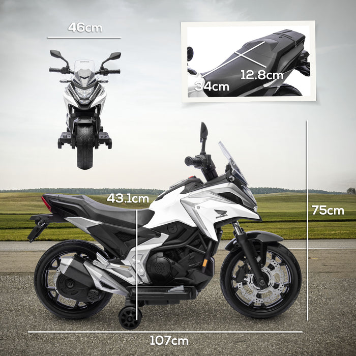 Honda Official 12V Kids Electric Motorbike - Equipped with Music, Headlights & Educational Features - Ideal for 3-6 Year Olds Enjoying Beginner Riding Fun