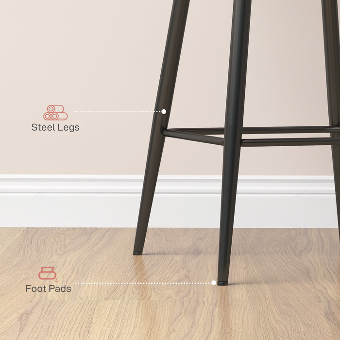 Velvet-Feel Swivel Barstools, Set of 2 - Plush Pink Finish - Ideal for Kitchen Counter and Home Bar Comfort Seating