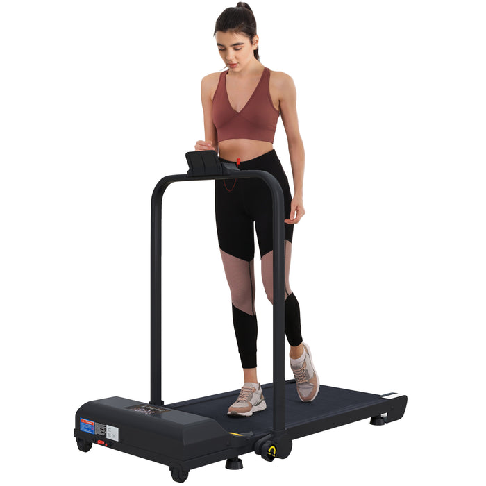 HOMCOM 2.5HP Walking Pad Treadmill, Folding Under Desk Treadmill Walking Machine, 1-10KM/H, with Remote Control