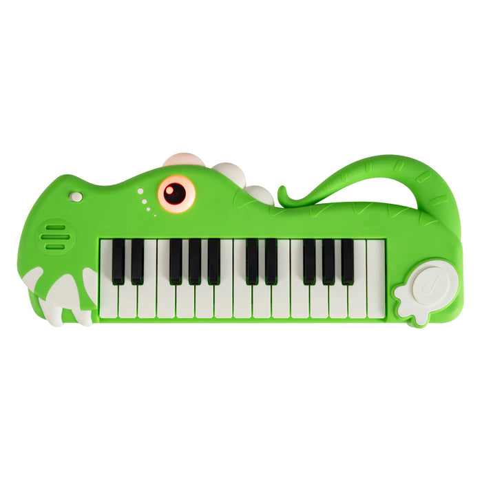 25-Key Kids Piano Keyboard Dinosaur Shape Toy Digital Piano with Built-in Music-