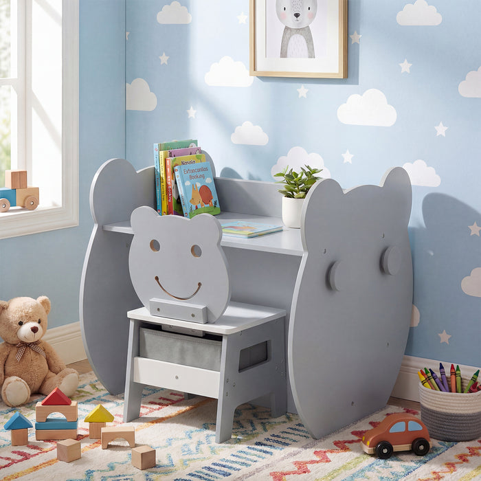 Kids' Art Table and Chair 3-in-1 Toddler Activity Table with Storage-