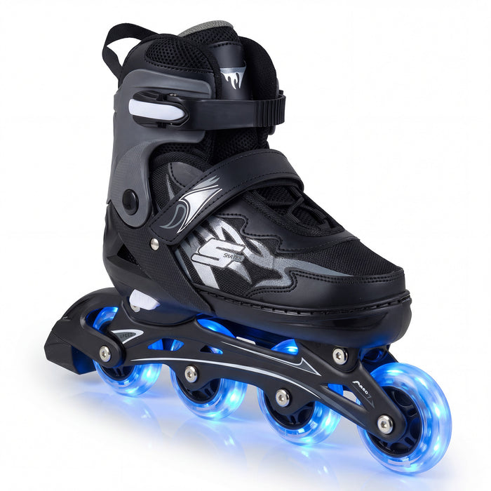 Kids Inline Skates 4 Sizes Adjustable Light-Up Roller Skates for Boys and Girls Ages 7-9-