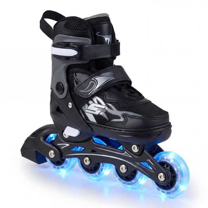 Kids Inline Skates with 4 Illuminated Wheels and Safety Protection for Boys Girls Ages 5-7-