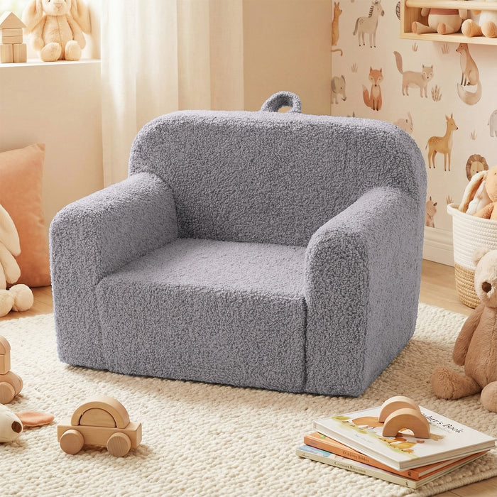 Kids Reading Sofa with Soft Fleece Fabric Cover-