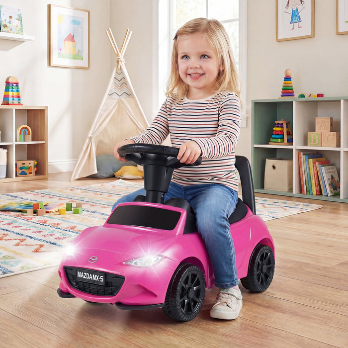 Kids Ride On Sliding Toy Mazda Licensed with Under-Seat Storage for Toddlers-
