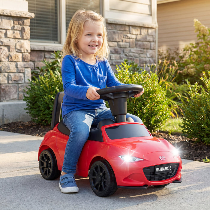 Kids Ride On Sliding Toy Mazda Licensed with Under-Seat Storage for Toddlers-