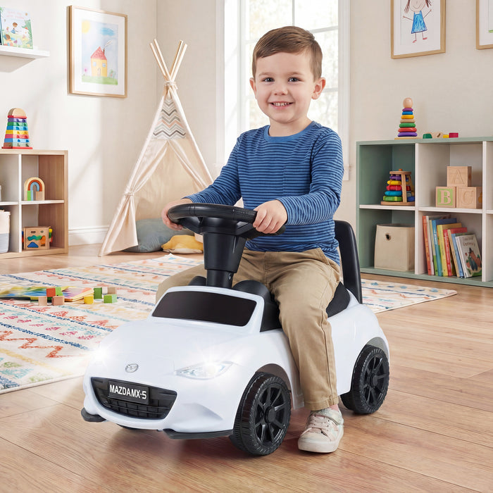 Kids Ride On Sliding Toy Mazda Licensed with Under-Seat Storage for Toddlers-