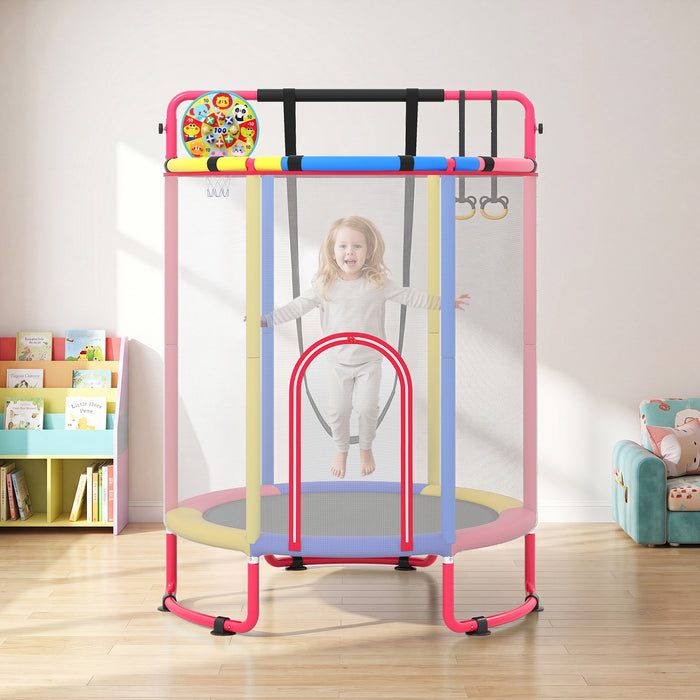 Kids Trampoline with Safety Net for Indoor and Outdoor Use-