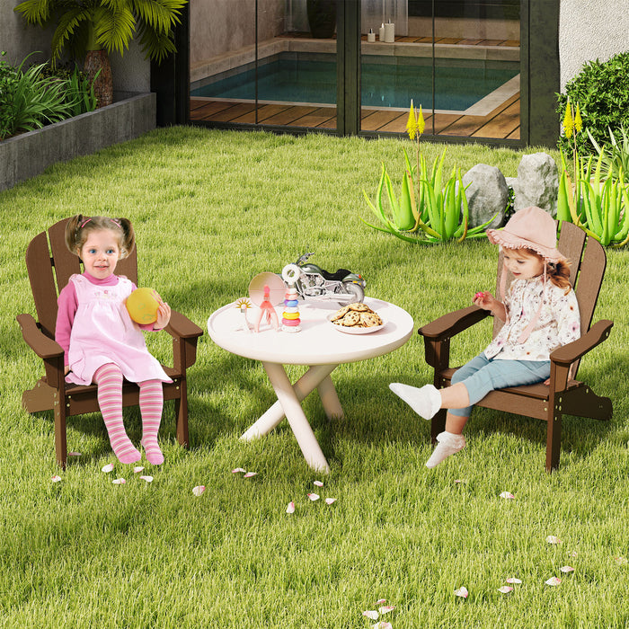 Kids Adirondack Chair All-Weather HDPE Toddler Lawn Chair-
