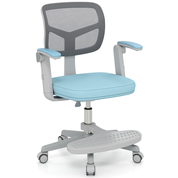Kids Desk Chair Children Study Chair with Adjustable Height Armrest and Footrest-