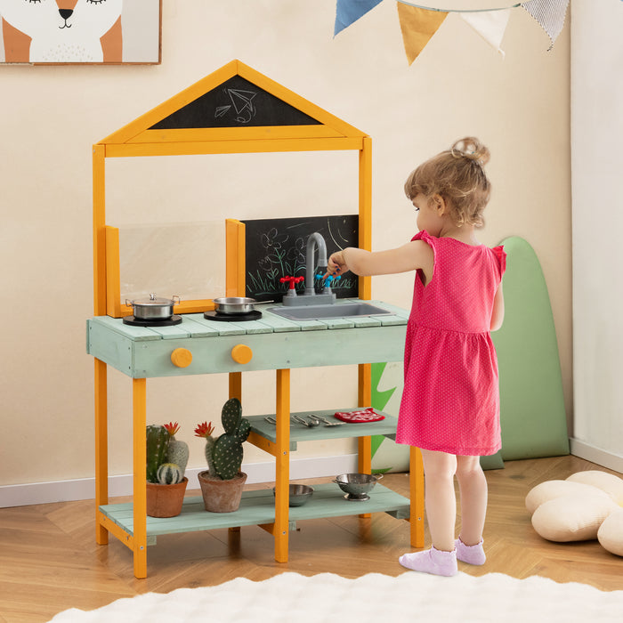 Kid's Interactive Toy Set - Kitchen Playset with Root Viewer Planter and Rotatable Faucet - Ideal for Imaginative Indoors Play and Basic Horticulture Learning