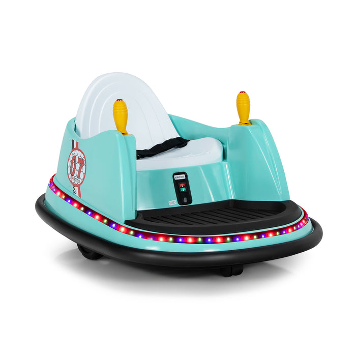 Kids Ride-On Bumper Car - Pink Car with Colorful Flashing Lights and Music - For Junior Adventurers and Fun Playtime Experience