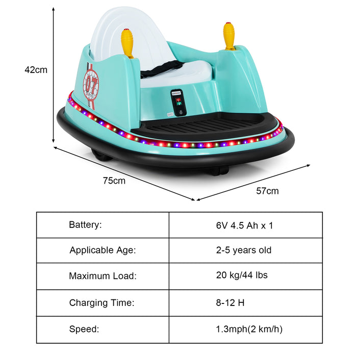 Kids Ride-On Bumper Car - Pink Car with Colorful Flashing Lights and Music - For Junior Adventurers and Fun Playtime Experience