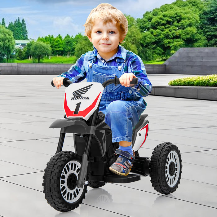 Honda Licensed - Kids Motorbike Ride-On with Horn and Anti-Slip Handlebars in Grey - Ideal for Young Adventurers