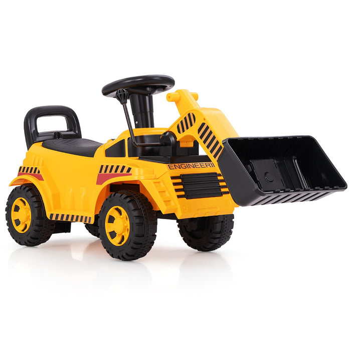 Kids Ride on Excavator Bulldozer with Adjustable Front Bucket-